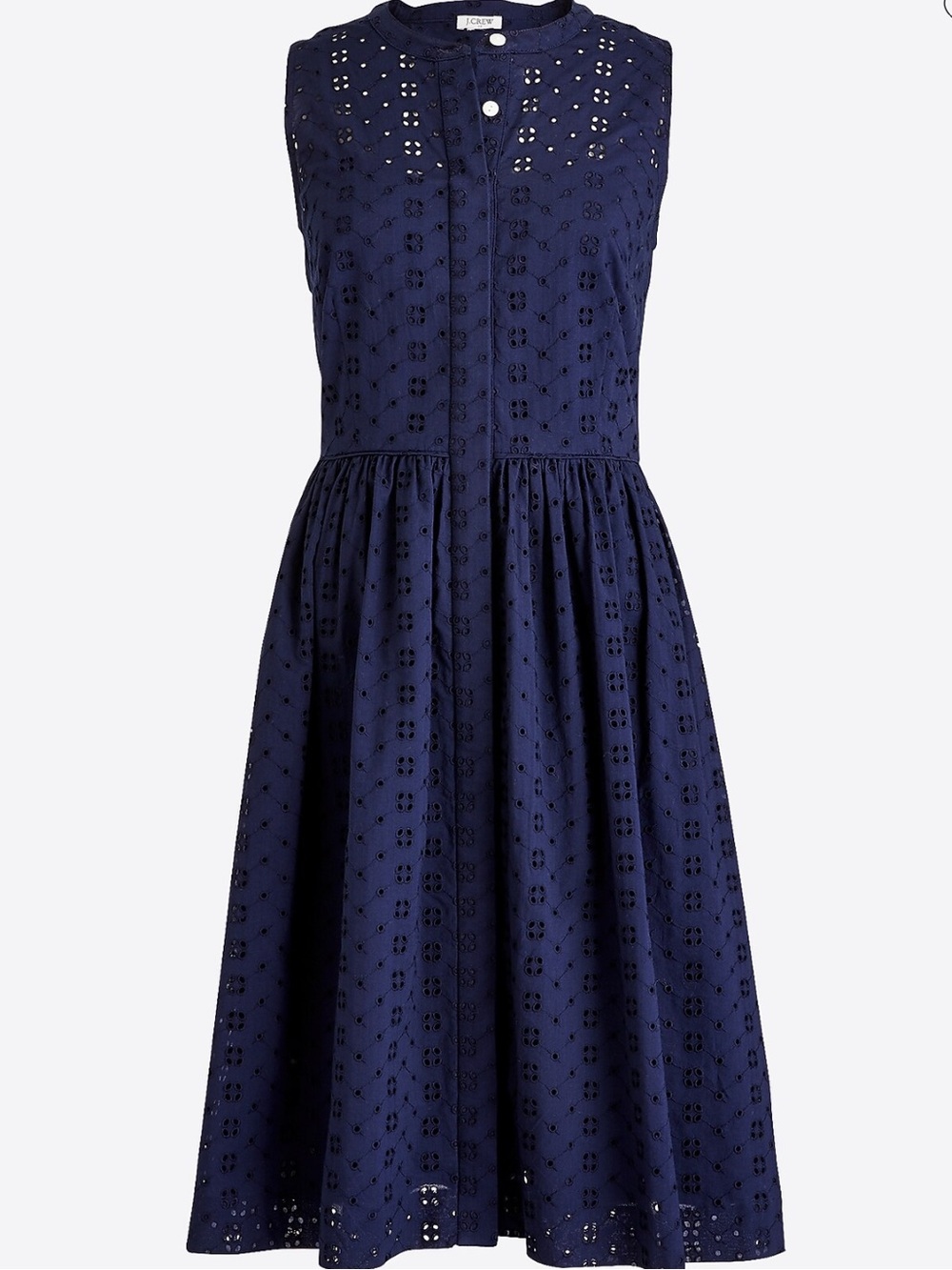J. Crew Eyelet Shirt Dress Size S